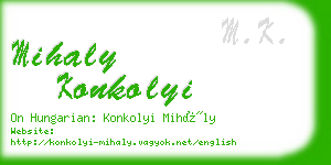 mihaly konkolyi business card